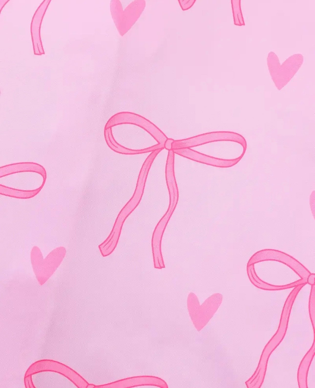 Cute Pink Bow Print Pajama Set – Soft & Comfortable Sleepwear