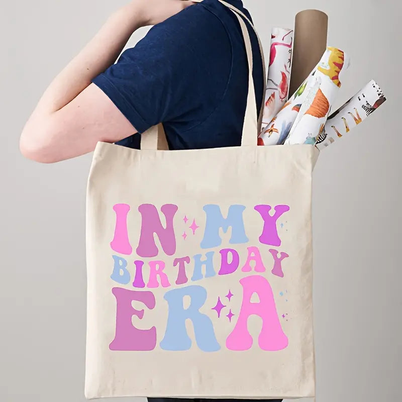 Birthday Era Tote Bag, Canvas Bag, Party Supplies