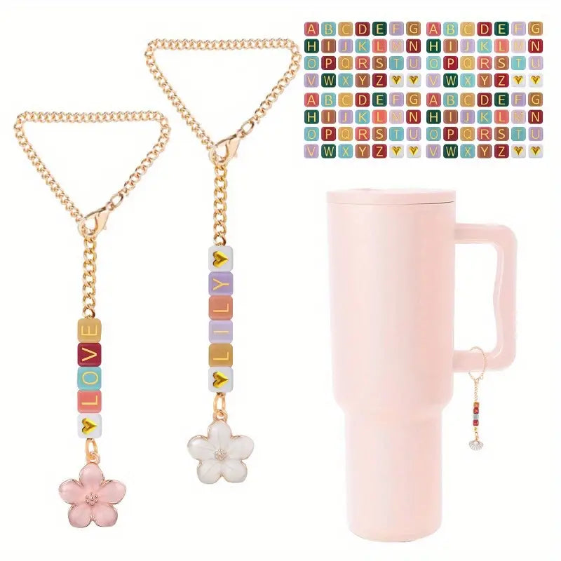 Personalized Tumbler Charm Kit, Tumbler Accessories, Charm Craft, Stanley Accessories