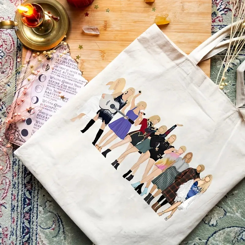 Music Icon Inspired Tote Bag, Canvas Bag, Party Supplies