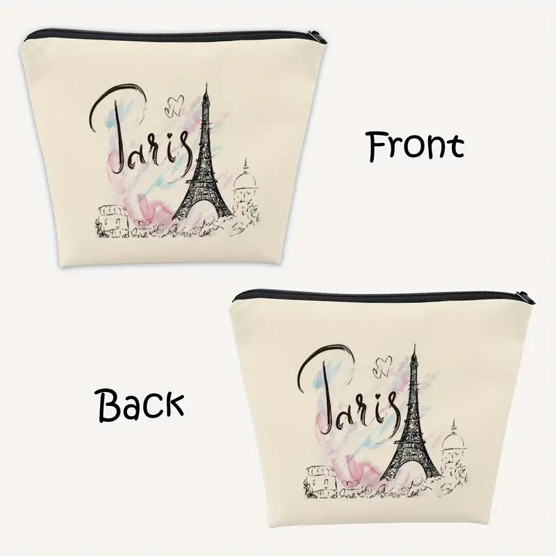 Paris Eiffel Tower Makeup Bag – Chic Cosmetic Pouch