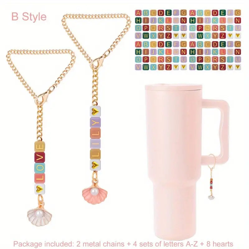Personalized Tumbler Charm Kit, Tumbler Accessories, Charm Craft, Stanley Accessories