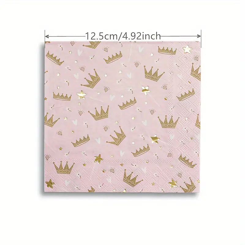 Princess Crown Napkin, Party Supplies, Princess Party