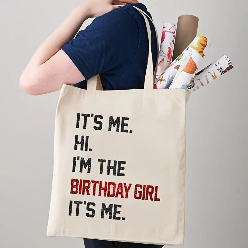Birthday Tote Bag, Canvas Bag, Party Supplies