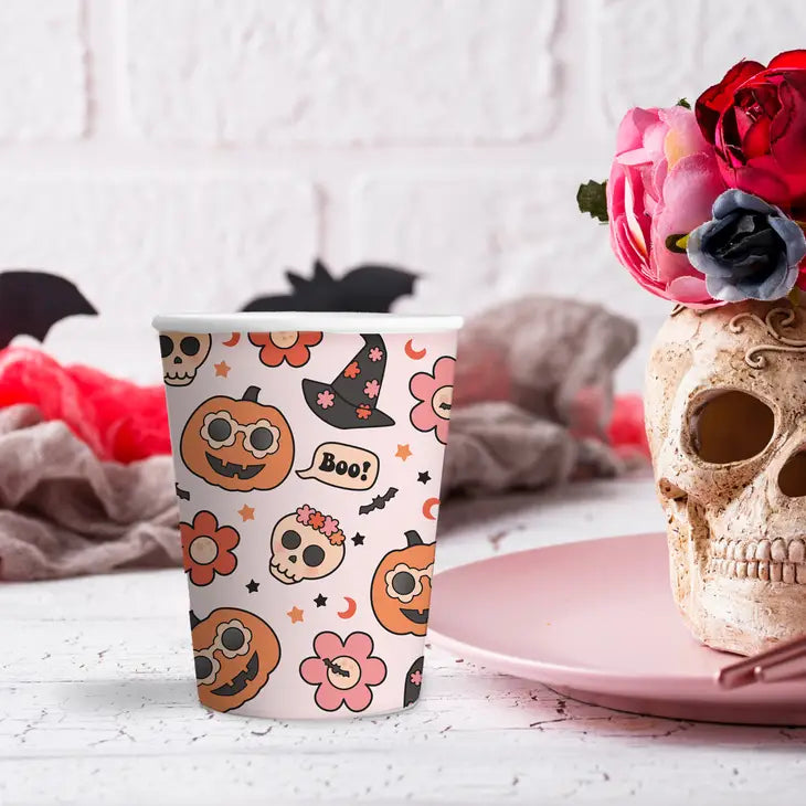 Groovy Boo Paper Cups, Halloween Party Supplies, Decorations