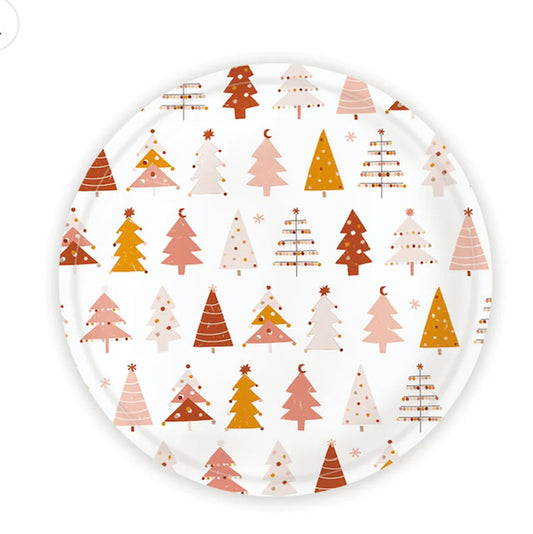 Boho Christmas Plate, Christmas Decororations, Party Supplies.