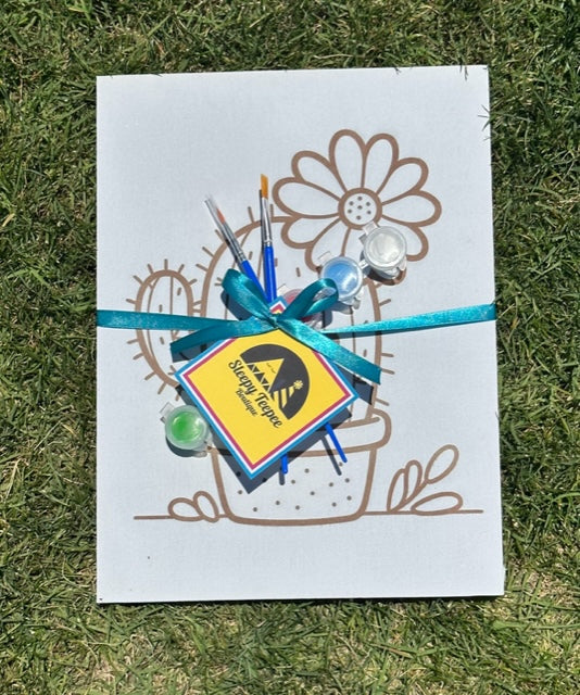 Canvas Painting DIY Kit | Painting Kit & Cactus Party Activity