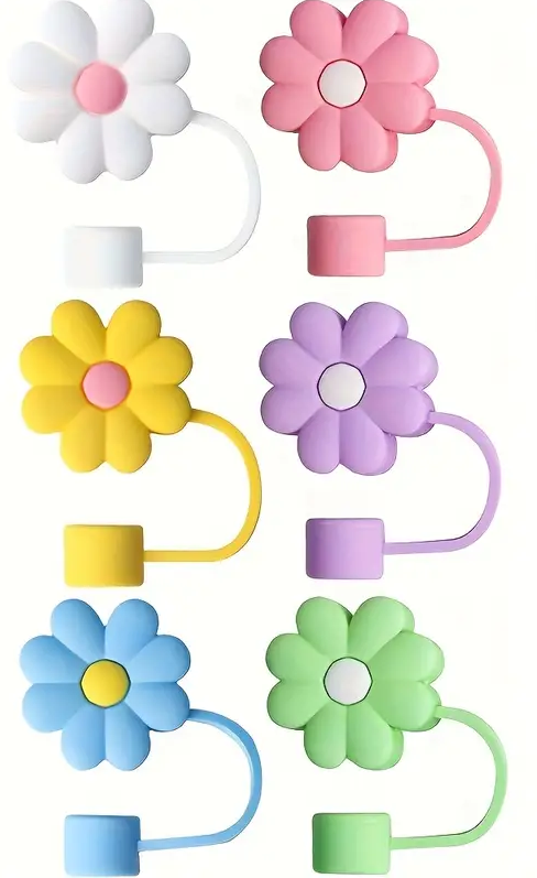 Flower Straw Toppers – Colorful Drink Accessories