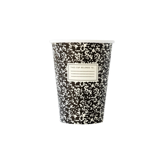 Composition Notebook Paper Cup, Back to School Party Supplies